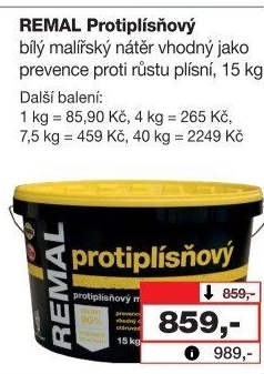 Malířský protiplísňový nátěr Remal