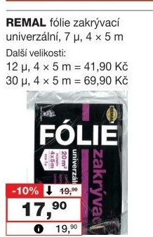 Zakrývací fólie Remal
