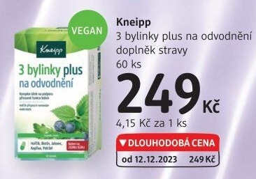 Doplněk stravy 3 bylinky na odvodnění Kneipp