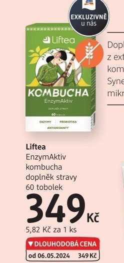 Doplněk stravy EnzymAktiv Kombucha Liftea