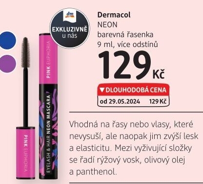 Řasenka barevná Neon Dermacol