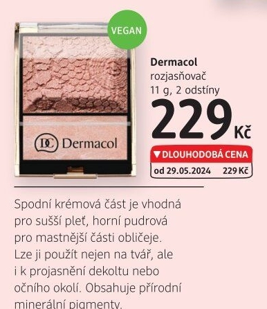 Tvářenka s rozjasňovačem Dermacol