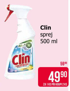 Čistič oken 2v1 ve spreji Clin