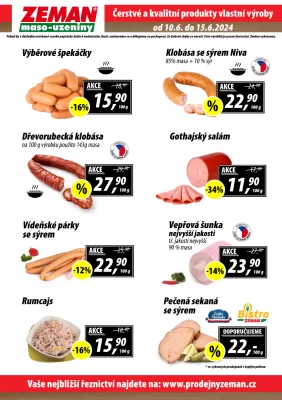 akční leták ZEMAN maso - uzeniny 10.6.2024-15.6.2024