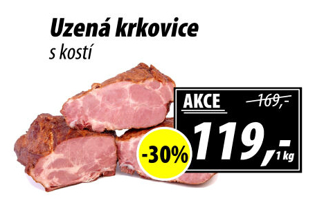 Uzená krkovice s kostí