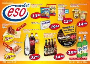akční leták ESO MARKET 12.6.2024-23.6.2024