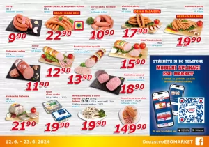 akční leták ESO MARKET 12.6.2024-23.6.2024