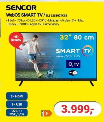 LED Televize Sencor SLE 32S802TCSB