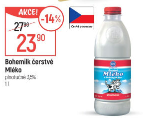 Mléko čerstvé Bohemilk - 3,5% plnotučné