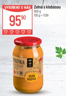 Polévka Zelná s klobásou Globus