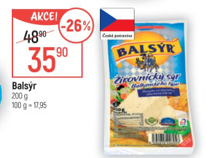Sýr Balsýr Mlékárna Žirovnice