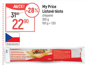 Těsto listové My Price