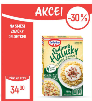 Halušky v prášku Dr. Oetker