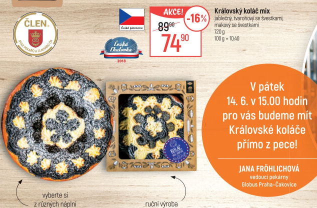 Koláč královský Globus