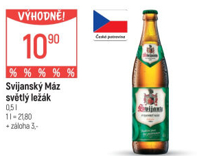 Pivo světlý ležák 11° Svijanský Máz Svijany