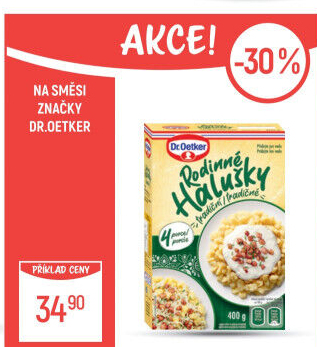 Halušky v prášku Dr. Oetker