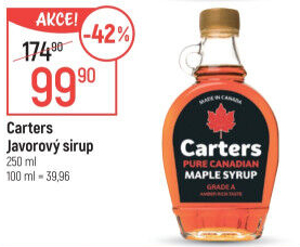 Javorový sirup Carters