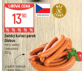 Párky kuřecí Selské Globus