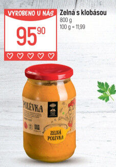 Polévka Zelná s klobásou Globus
