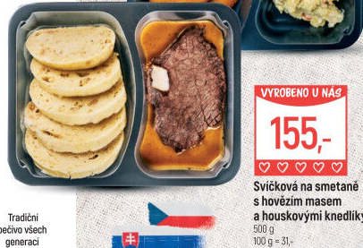 Svíčková na smetaně s knedlíkem Globus