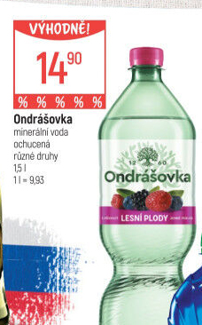 Voda ochucená Ondrášovka