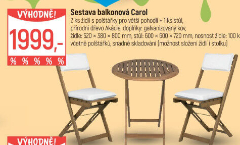 Balkonový set Carol Fieldmann