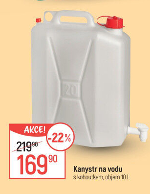 Kanystr na vodu s kohoutkem