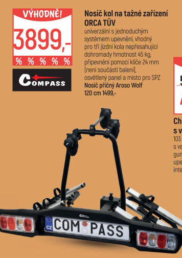 Nosič kol na tažné zařízení Orca Compass