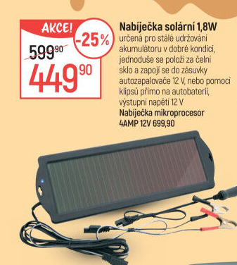 Solární nabíječka autobaterií