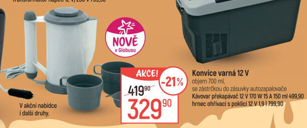 Varná konvice do auta Compass