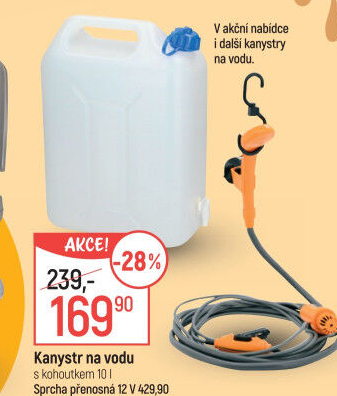 Kanystr na vodu s kohoutkem
