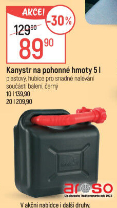 Plastový kanystr Aroso