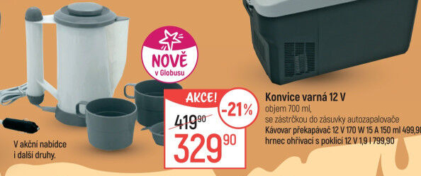 Varná konvice do auta Compass