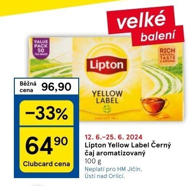 Černý čaj Yellow Label Lipton