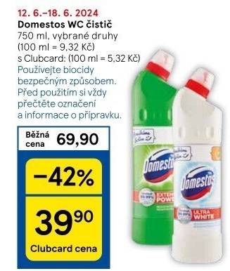 Čistič WC gelový Domestos