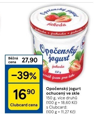Jogurt ochucený Opočenský Bohemilk