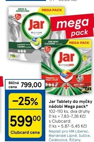Kapsle do myčky Jar