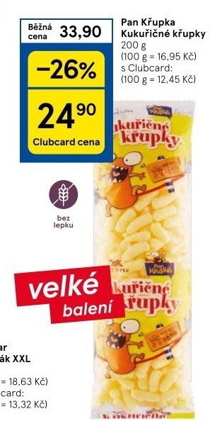 Kukuřičné křupky bez lepku Rej
