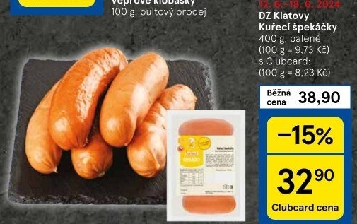 Kuřecí špekáčky DZ Klatovy