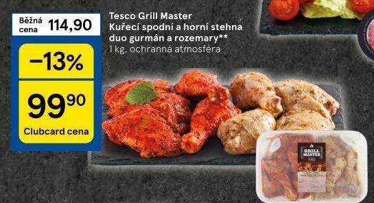Marinovaná kuřecí stehna Gurmán a Rozemary Grill Master Tesco