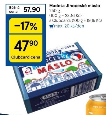 Máslo Jihočeské Madeta