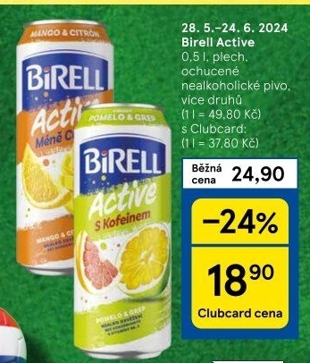 Nealkoholické pivo ochucené Active Birell
