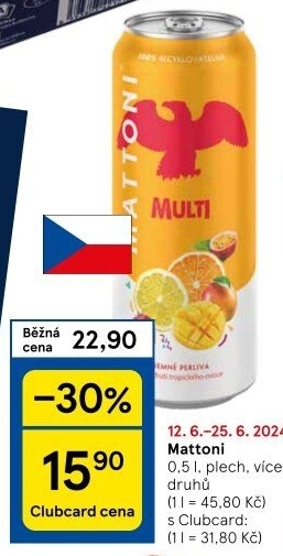 Ochucená voda Mattoni