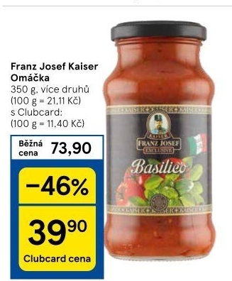 Omáčky na těstoviny Exclusive Franz Josef Kaiser