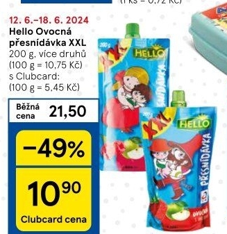 Ovocná kapsička Hello