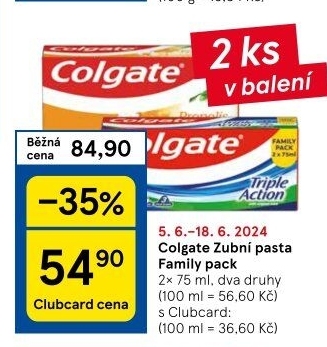 Pasty na zuby Colgate