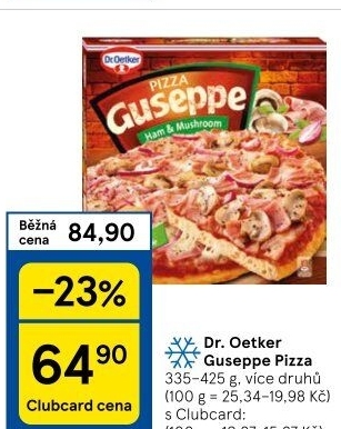 Pizza mražená Guseppe Dr. Oetker