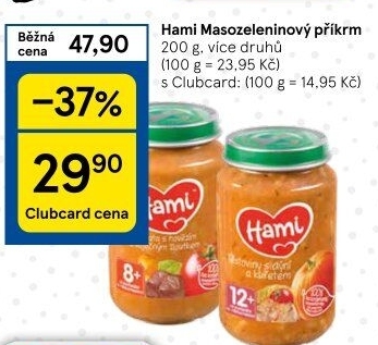 Příkrm masozeleninový Hami