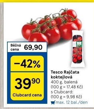 Rajčata koktejlová Tesco