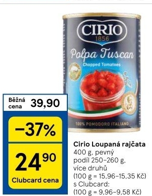 Rajčata loupaná Cirio